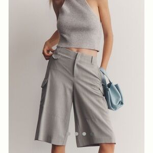 NWT Maeve Slouchy Bermuda Shorts in Gray